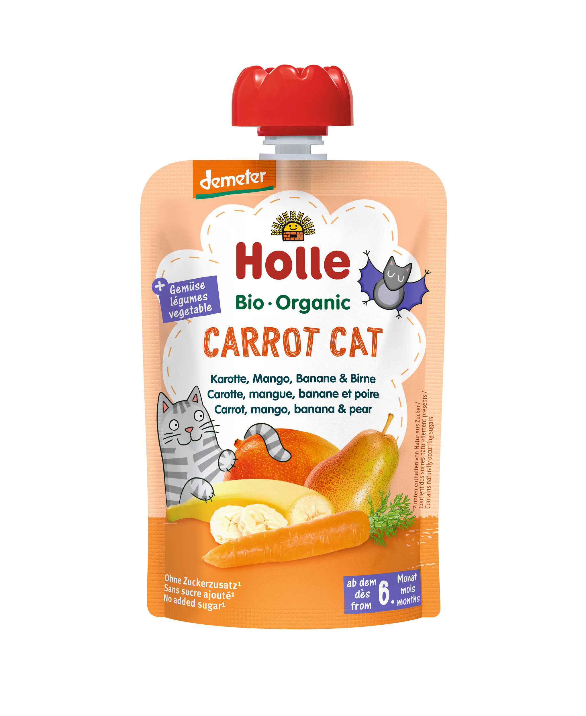 Holle Carrot Cat - Pouchy Karotte Mango Banane & Birne 100 g