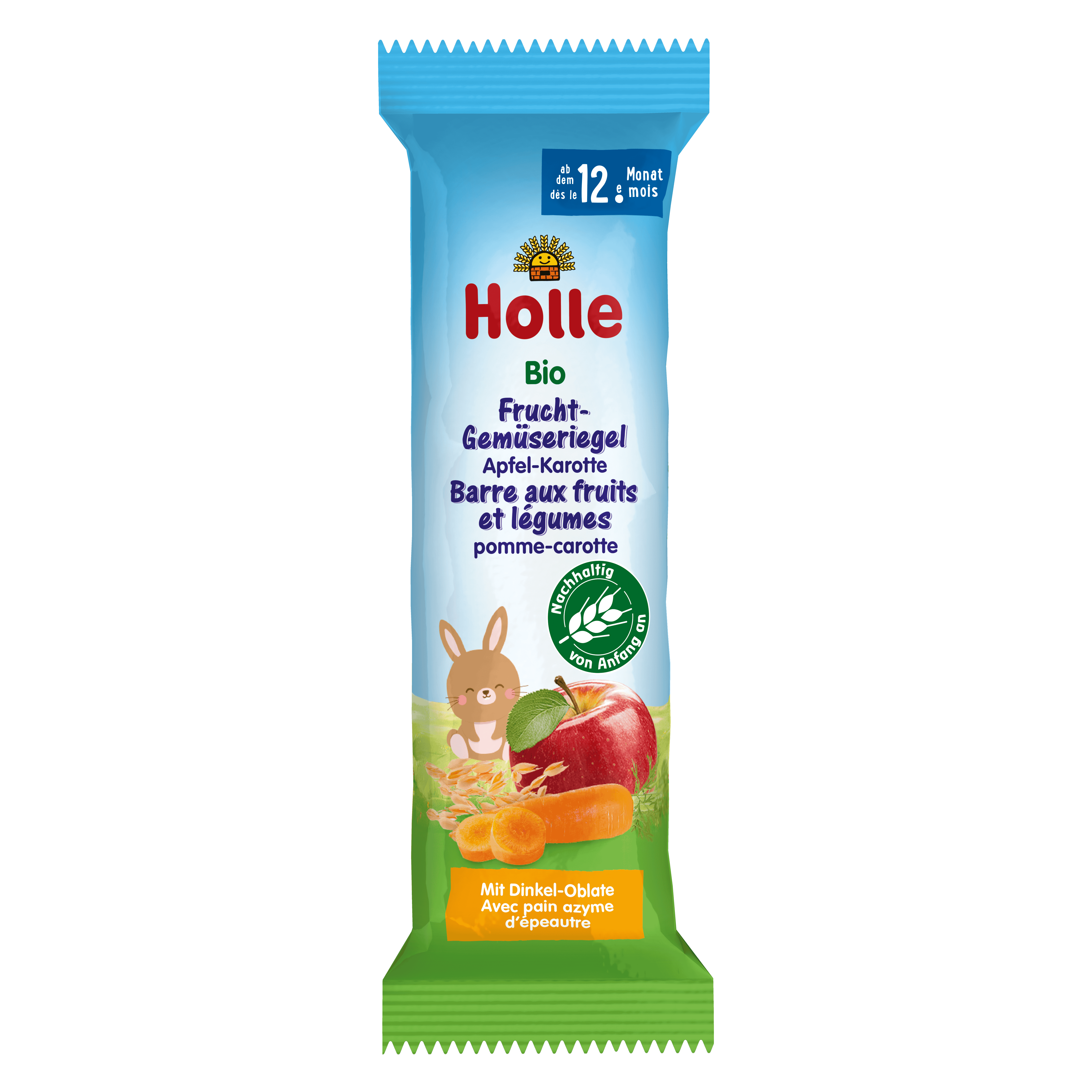 Holle Früchte-Gemüseriegel Apfel Karotte Bio 20 x 25 g