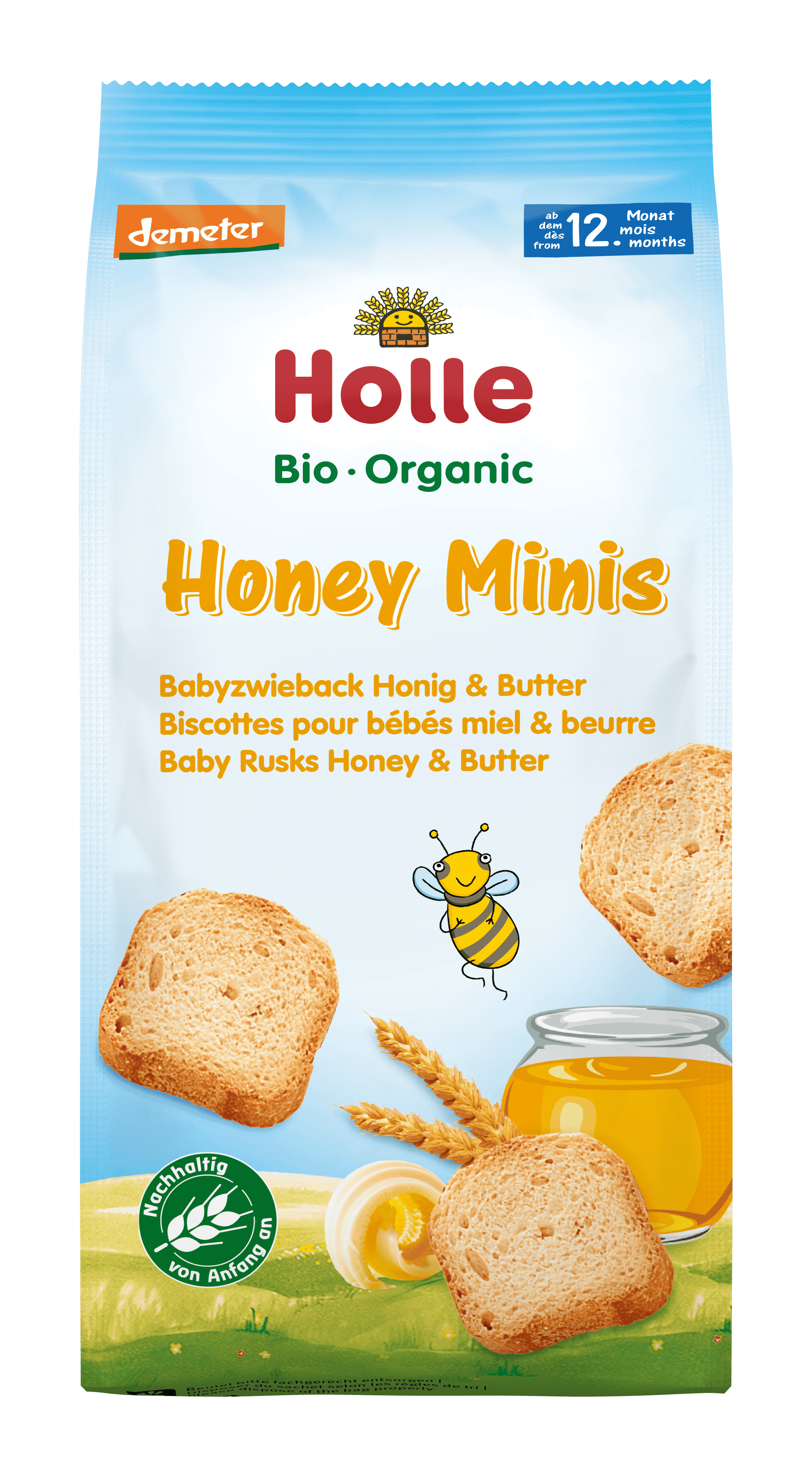 Holle Honey Minis Bio-Babyzwieback 100 g