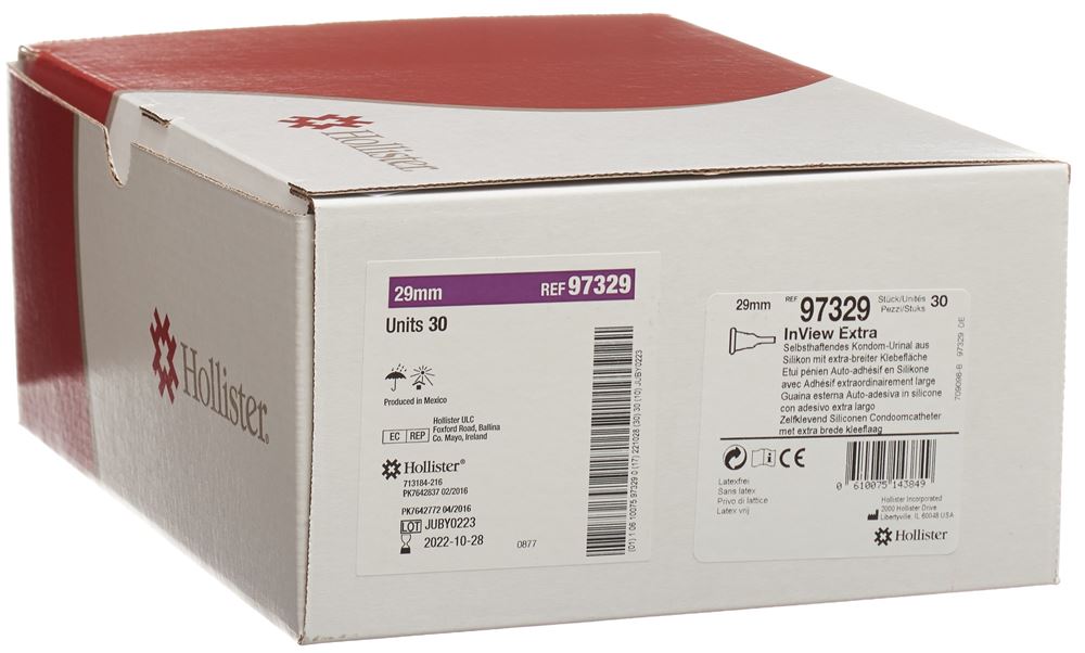 Hollister InView Kondom Urinal 29mm Extra 30 Stk