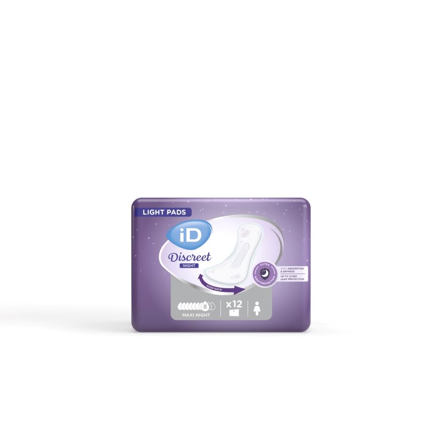 iD Discreet Light 390x145/190mm Maxi Night Btl 12 Stk