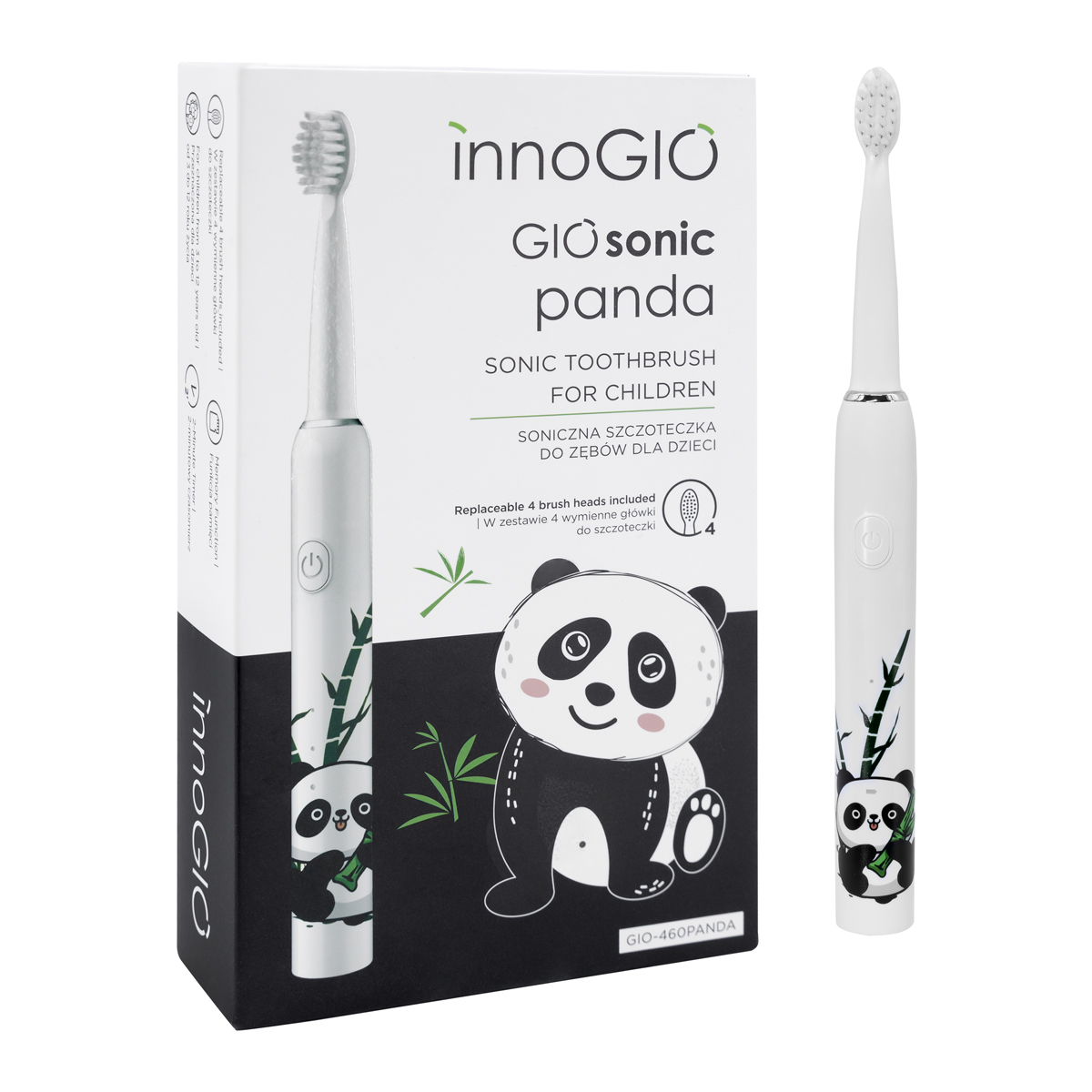 innoGIO USB Sonic Zahnbürste Panda Kids