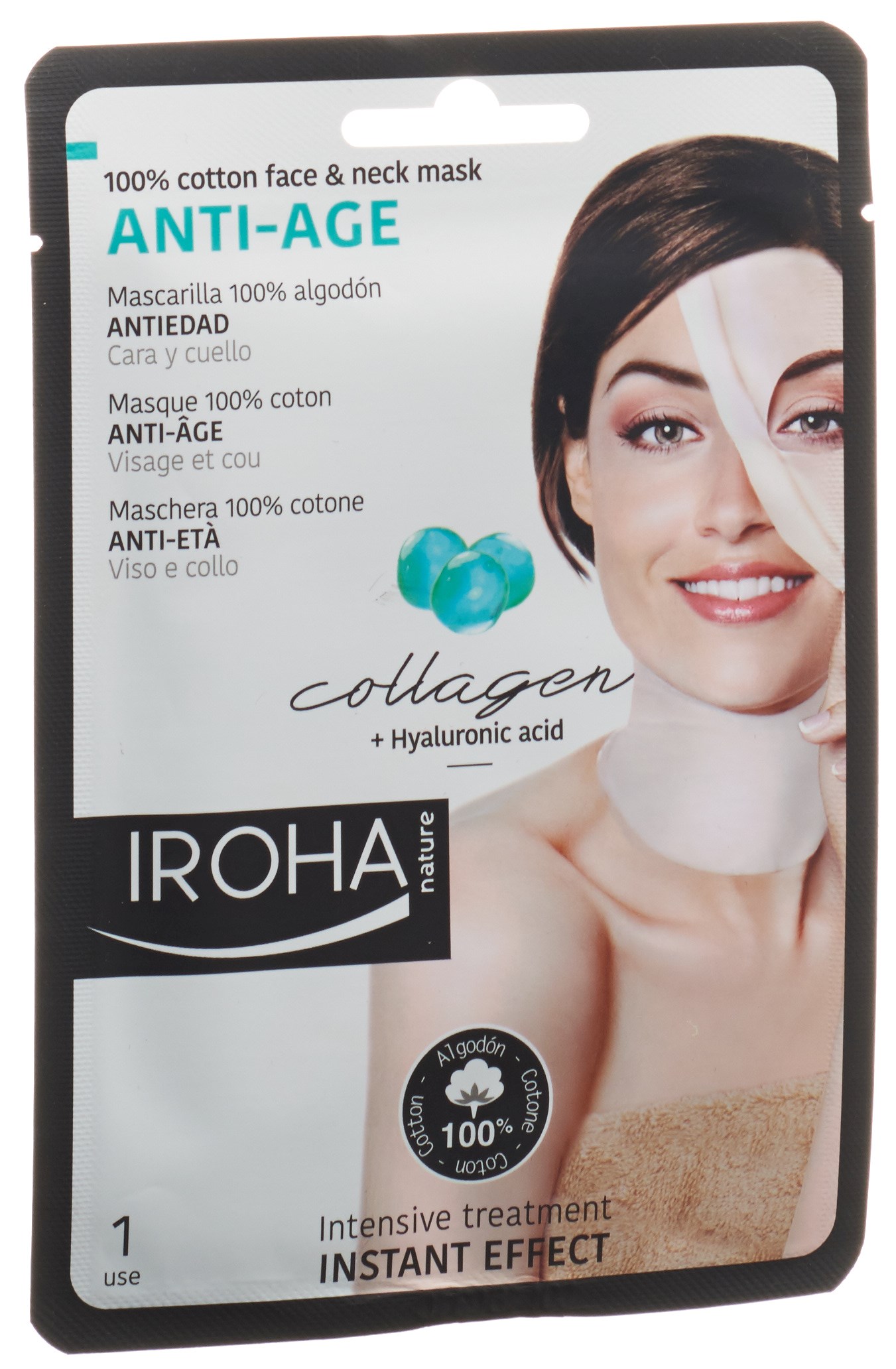 Iroha Cotton Face & Neck Mask Anti Age 30 ml