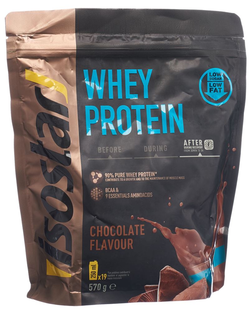 Isostar Whey Protein Pulver Schokolade Beutel 570 G