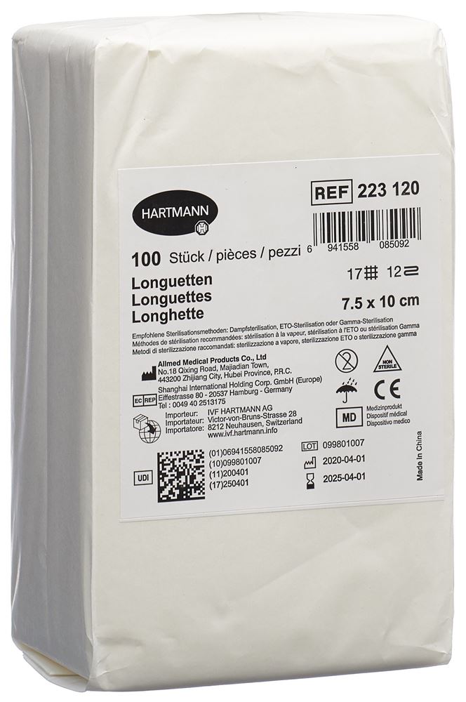 IVF Longuetten Typ 17 7.5x10cm 12 fach 100 Stk