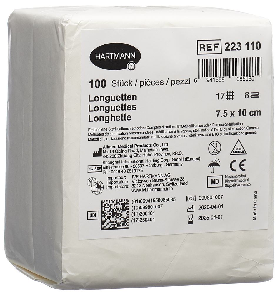 IVF Longuetten Typ 17 7.5x10cm 8 fach 100 Stk