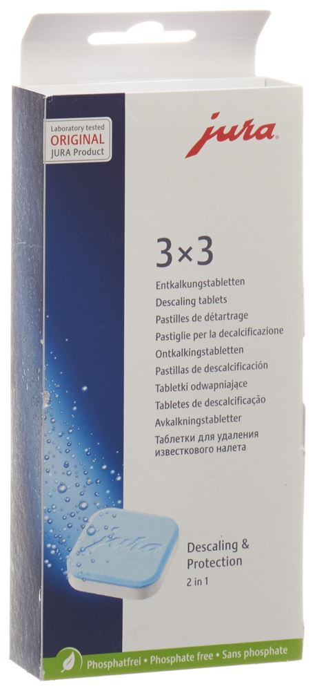 Jura Entkalkungstabletten Packung für 3 Entkalkungen