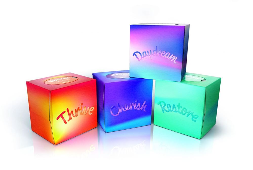 Kleenex Collection Kosmetiktücher Würfel Trio 3 x 48 Stk