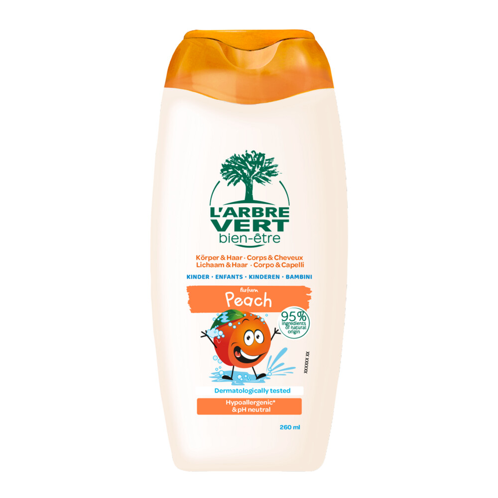 L'arbre Vert Dusch Kinder Peach Fl 260 ml