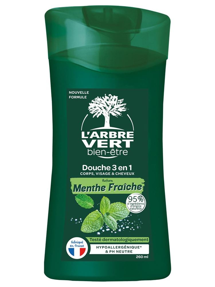 L'arbre Vert Duschcreme 3in1 Mann Minze Fl 260 ml