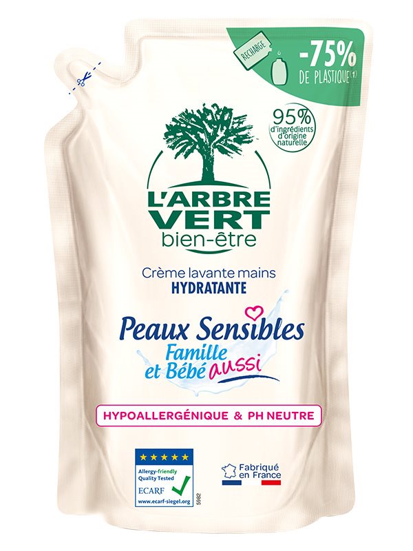 L’Arbre Vert Handseife Sensitive Skin Refill Französisch Beutel 300 ml