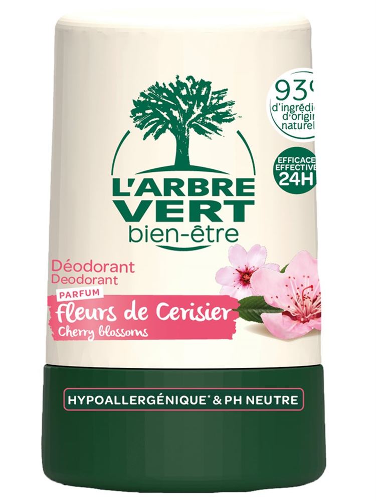 L'arbre Vert Öko Deodorant Roll-on Kirschblüten & Hamamelis französisch 50 ml