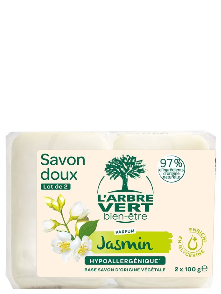 L'arbre Vert Öko Seife Bio Jasmin Französisch 2 x 100 g
