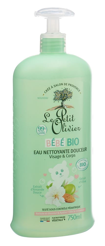 Le Petit Olivier Baby Reinigungswasser Gesicht & Körper mild Bio Fl 750 ml