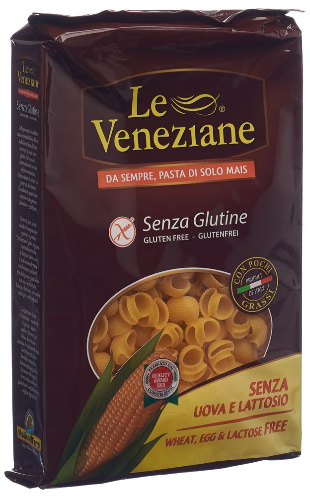 Le Veneziane Teigwaren Pipe Rigate aus Mais glutenfrei 250 g