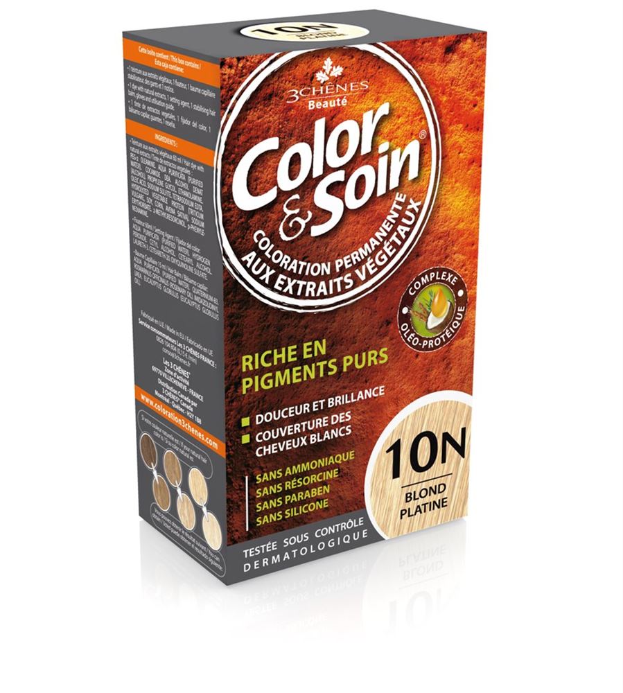 Les Trois Chênes Color & Soin Coloration 10N blond platine 135 ml
