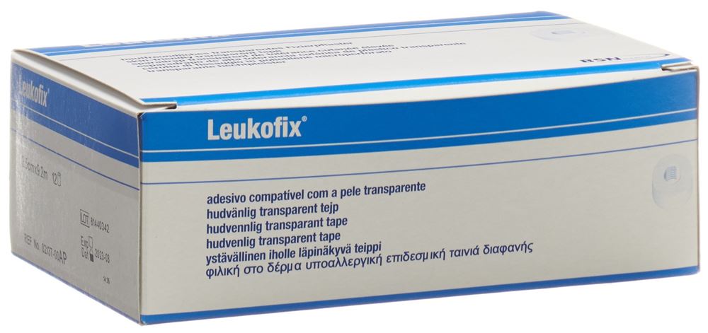 Leukofix Heftpflaster 9.2mx2.5cm transparent 12 Stk