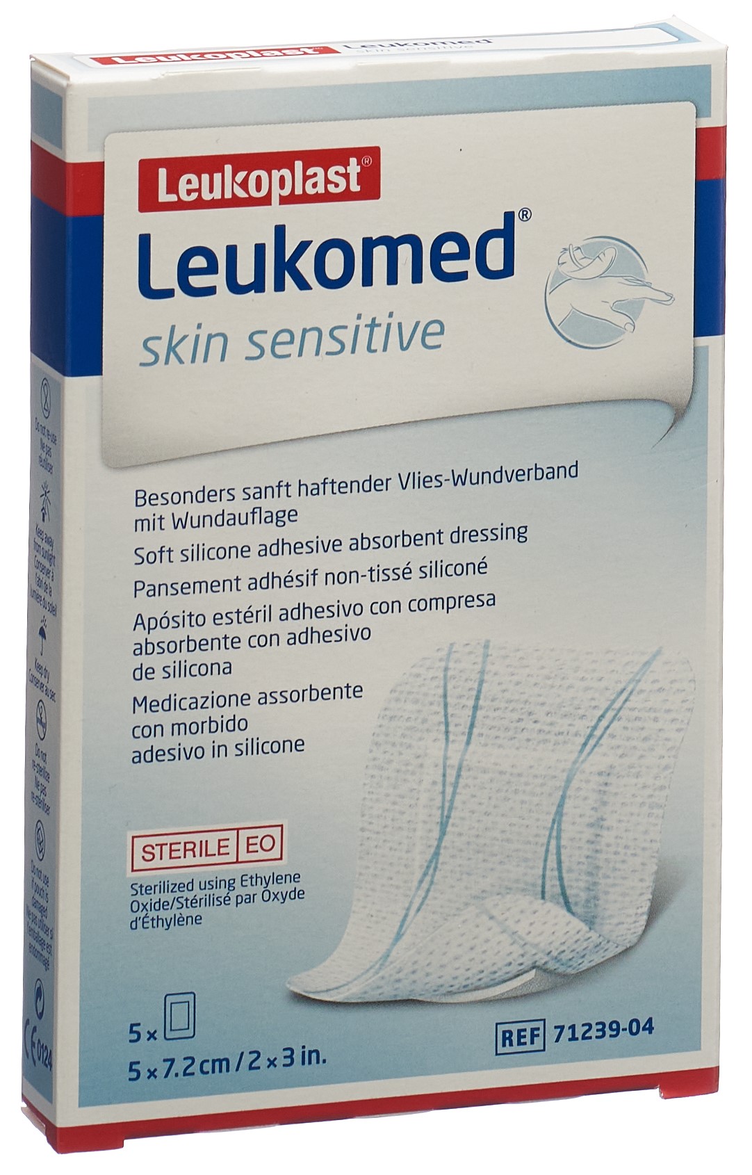 Leukomed skin sensitive 5×7.2cm 5 Stk
