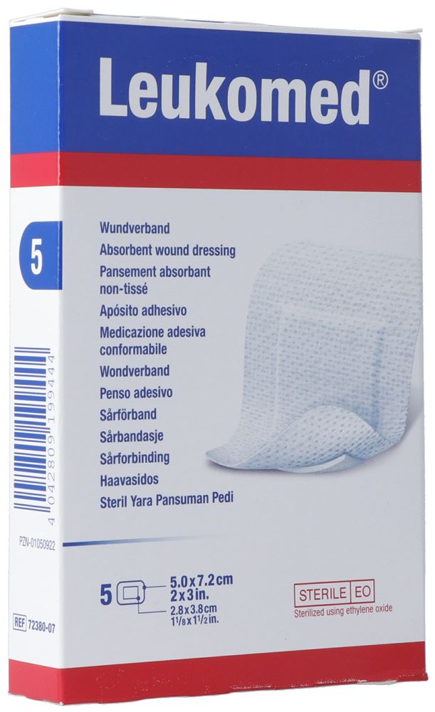 Leukomed Wundverband 7.2x5cm 5 Stk