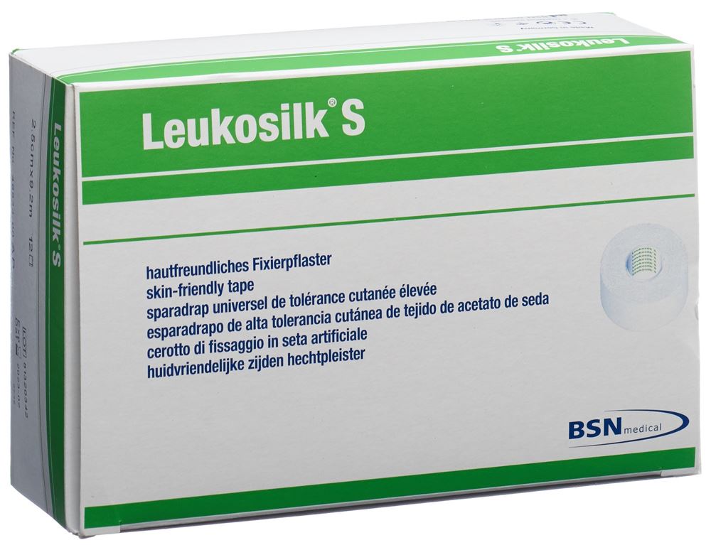 Leukosilk S Heftpflaster 9.2mx2.5cm weiss 12 Stk