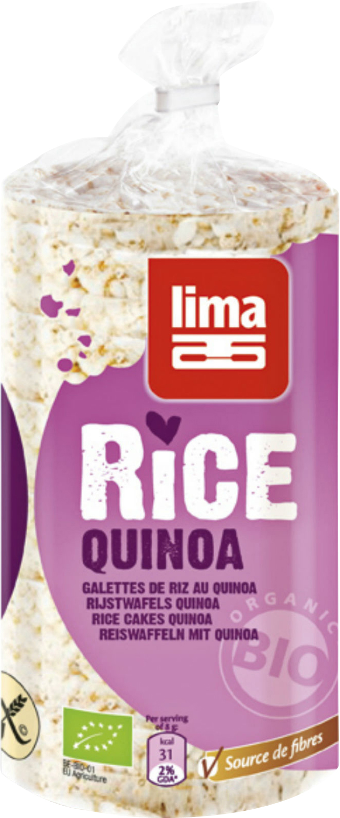 Lima Reiswaffeln Quinoa Beutel 100 G