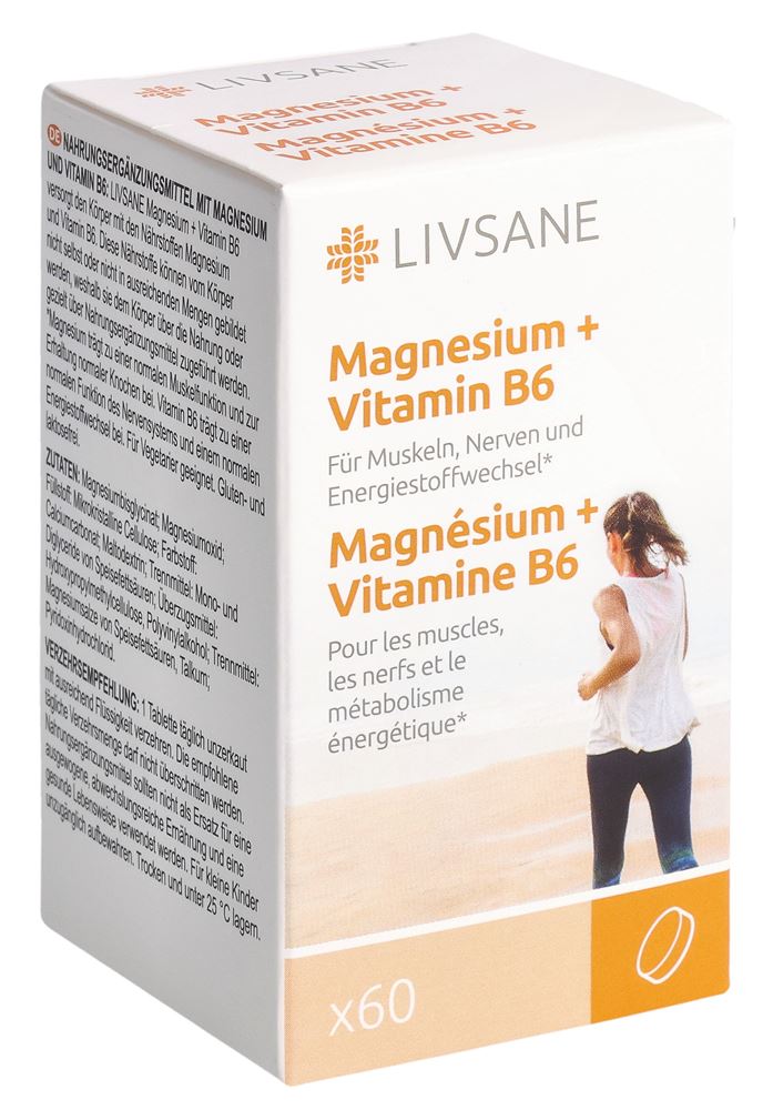 Livsane Magnesium + Vitamin B6 Tabl Ds 60 Stk