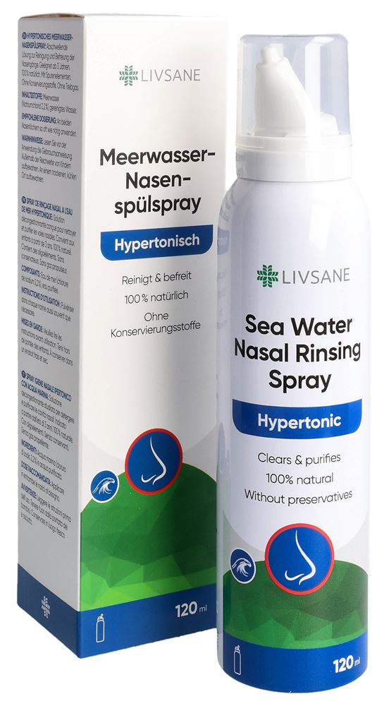 Livsane Meerwasser-Nasenspülspray hypertonisch 120 ml