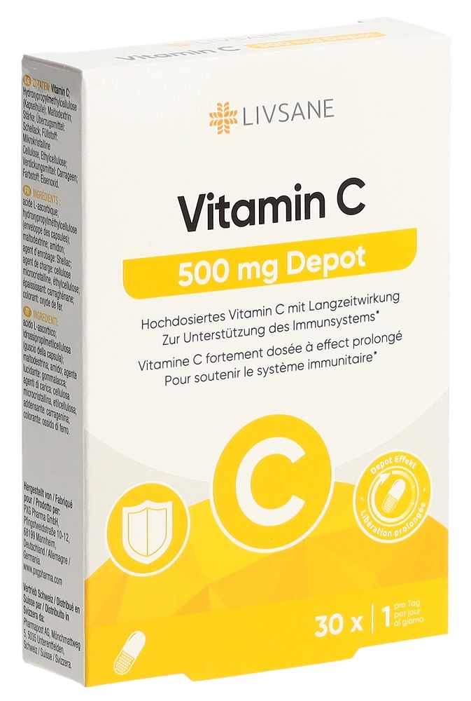 Livsane Vitamin C Depot Kaps 500 mg 30 Stk