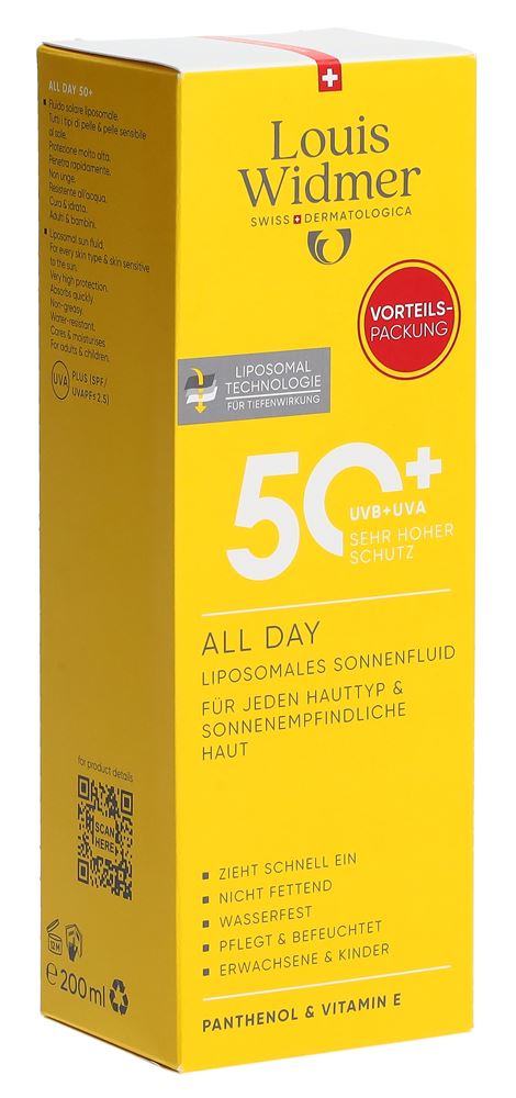 Louis Widmer All Day Lsf50+ Value Pack parfumiert 200 ml