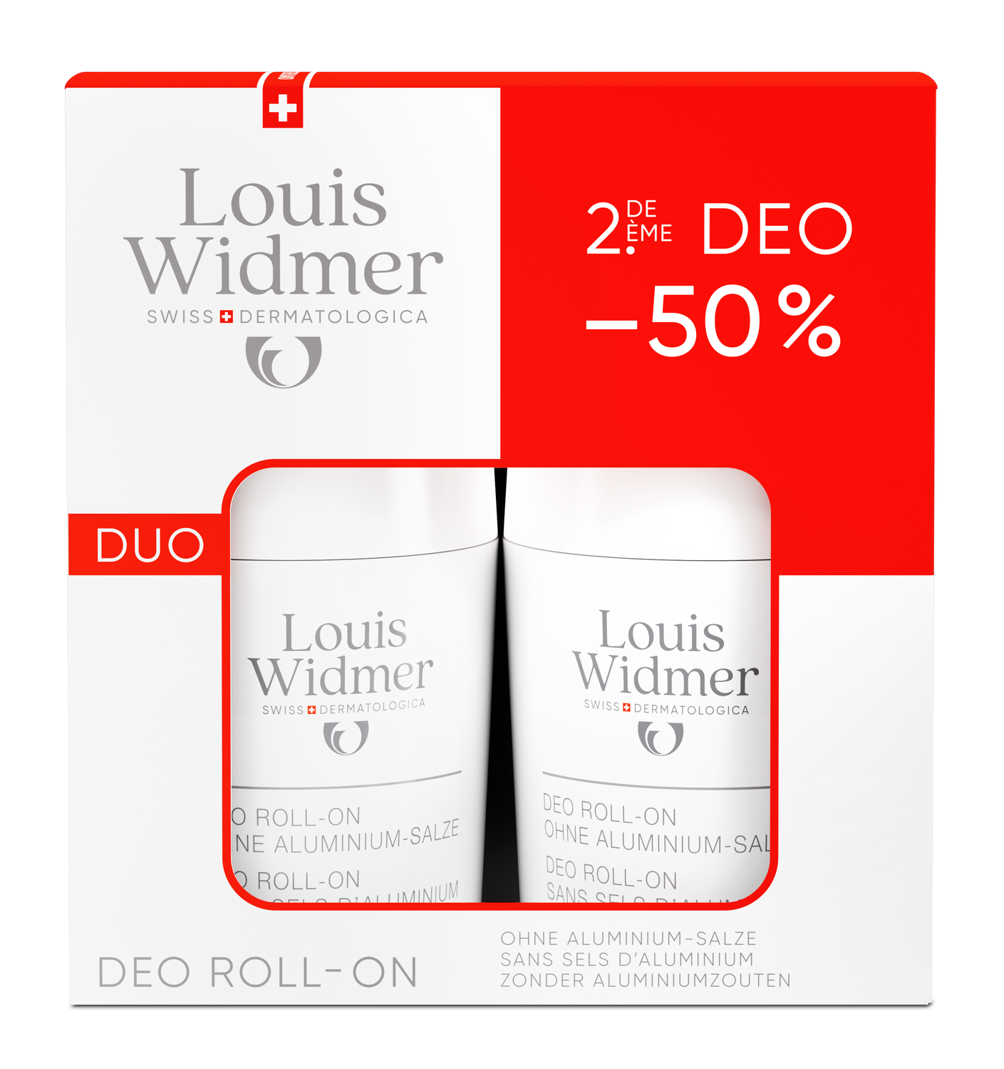 Louis Widmer Deo-Duo Roll-on ohne Aluminiumsalze parfumiert 2 x 50 ml