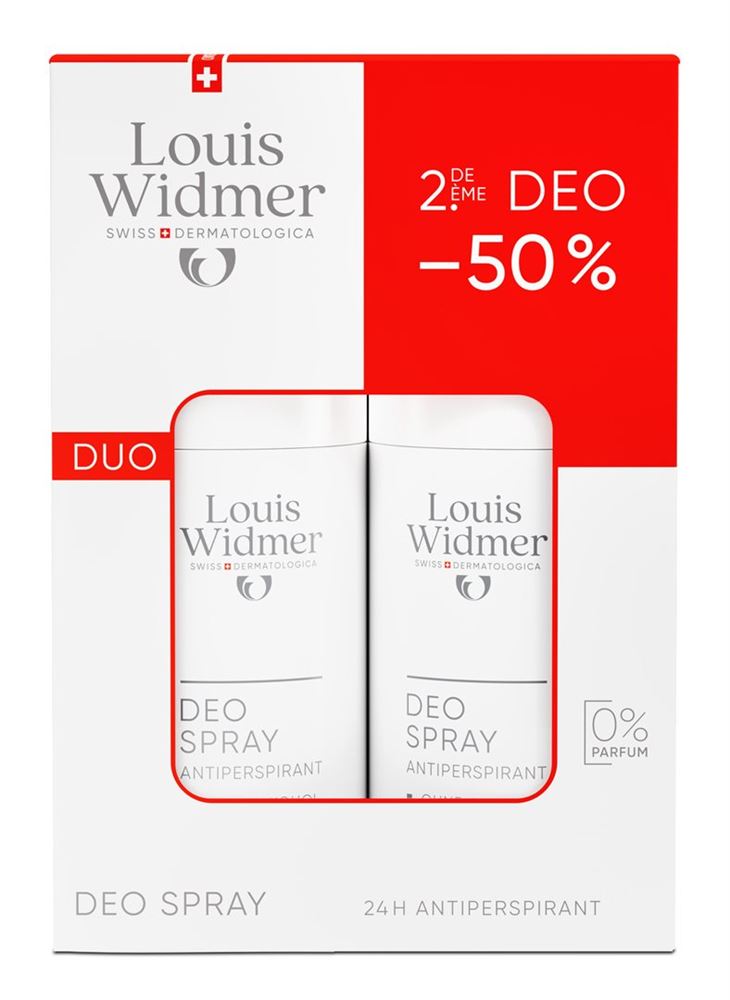 Louis Widmer Deo-Duo Spray Antiperspirant ohne Parfum 2 x 75 ml