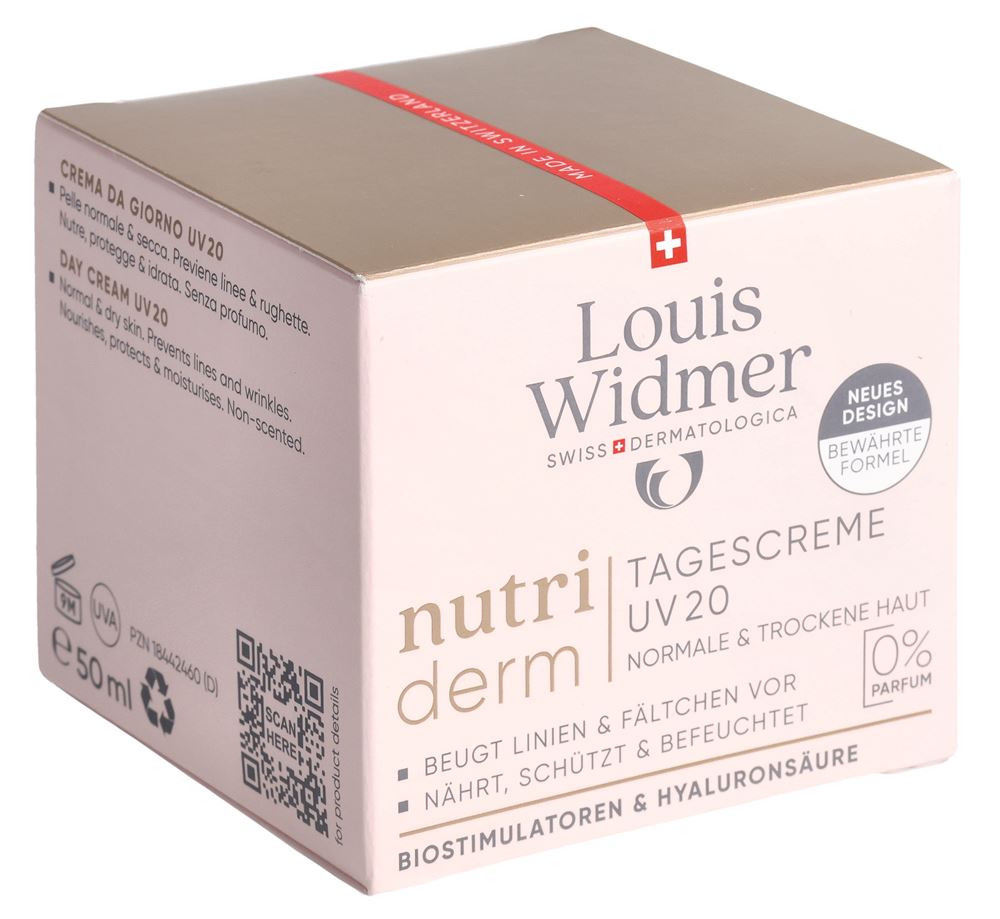 Louis Widmer Nutriderm Tagescreme Uv20 ohne Parfum 50 ml