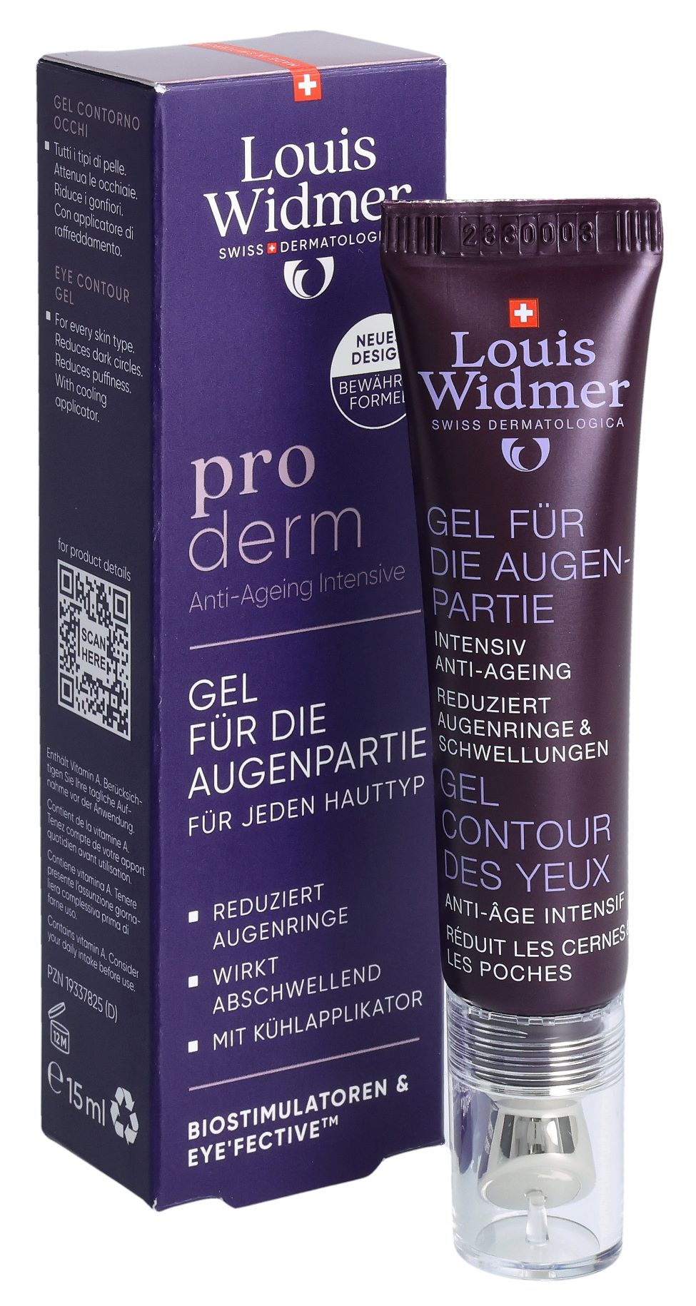 Louis Widmer Proderm Gel für die Augenpartie parfumiert 15 ml
