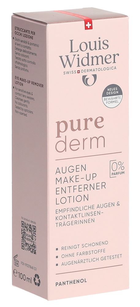 Louis Widmer Purederm Augen Make-up Entferner Lotion 100 ml
