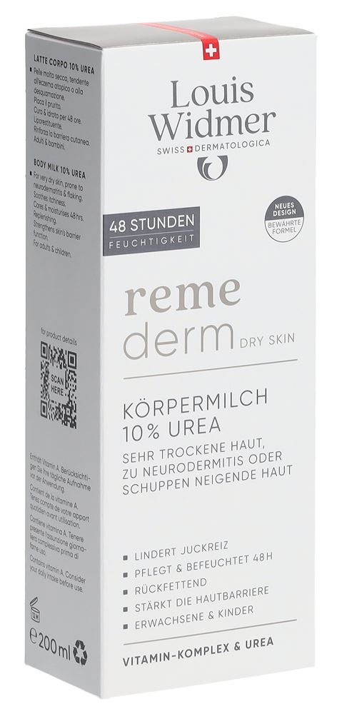 Louis Widmer Remederm Körpermilch 10% Urea parfumiert 200 ml
