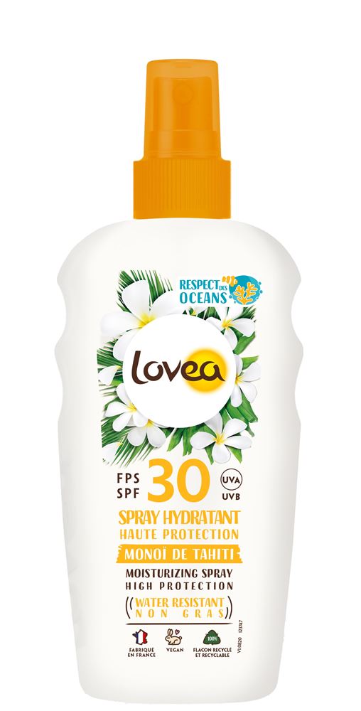Lovea Feuchtigkeitsspray Spf30 hoher Schutz Monoï de Tahiti 150 ml