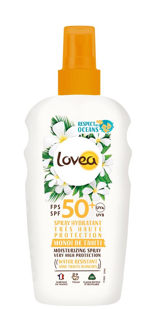 Lovea Spray hydratant Spf50+ sehr hoher Schutz Monoï de Tahiti 150 ml