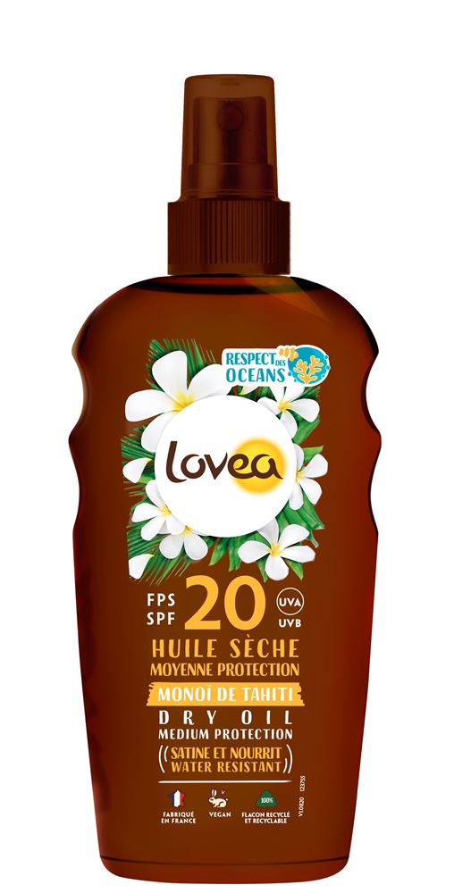 Lovea Trockenöl Spf20 mittlerer Schutz Monoï de Tahiti Spr 150 ml