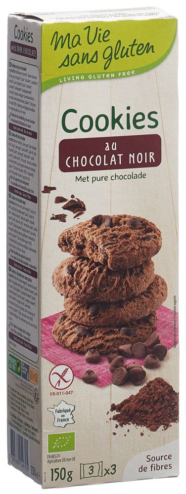 ma vie sans Gluten Cookies Zartbitterschokolade 150 g