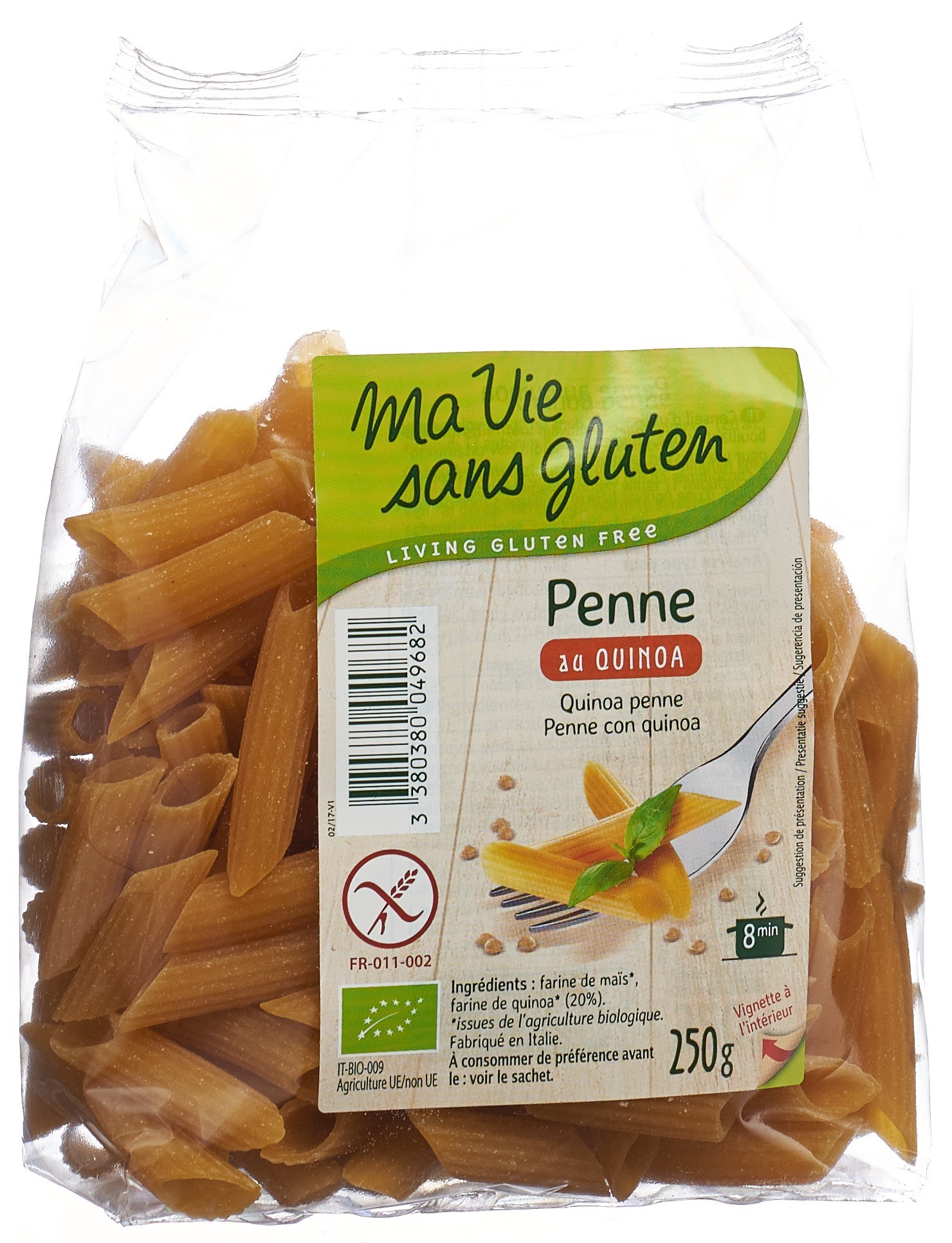 ma vie sans Gluten Penne Mais und Quinoa 250 g