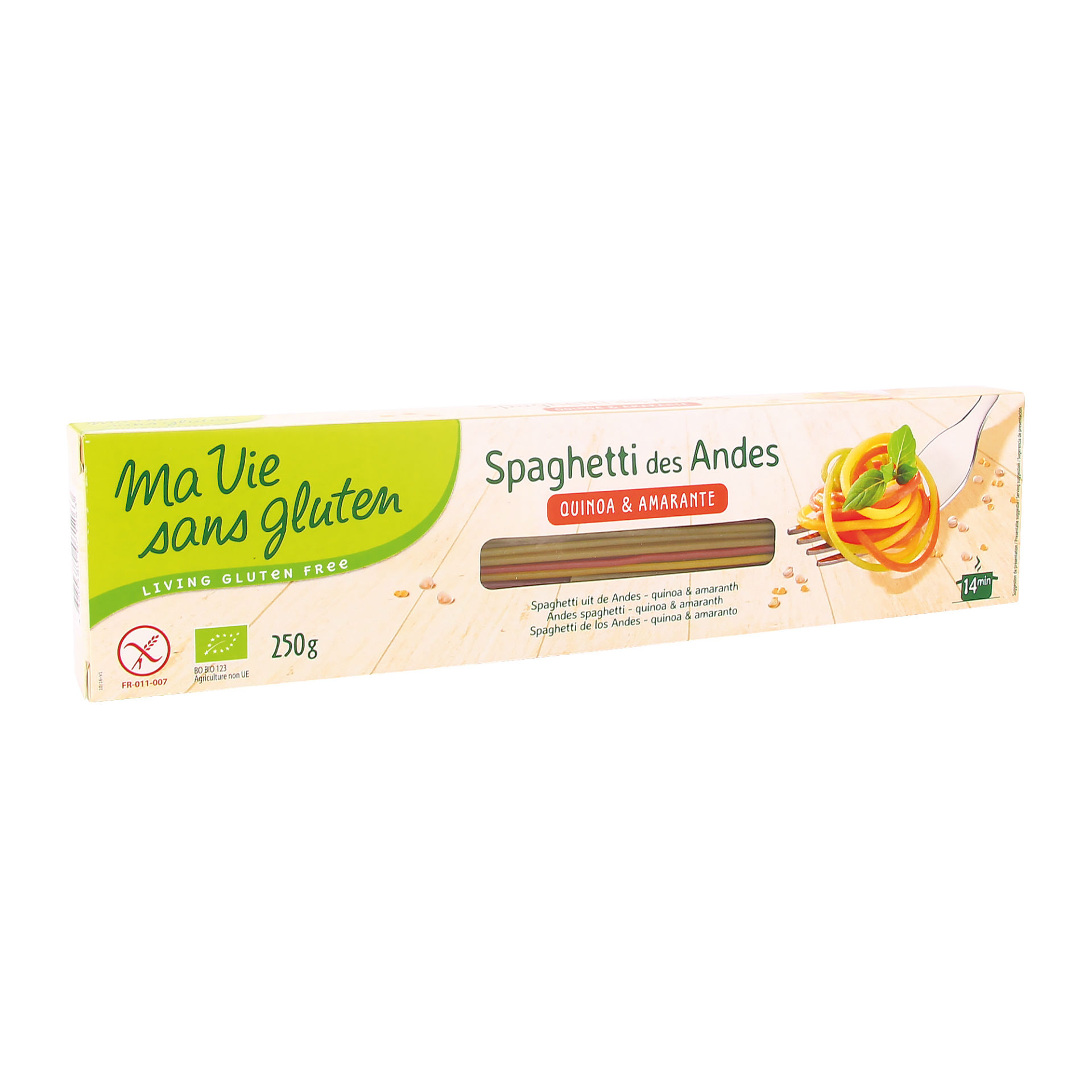 ma vie sans Gluten Spaghetti der Anden tricolore 250 g