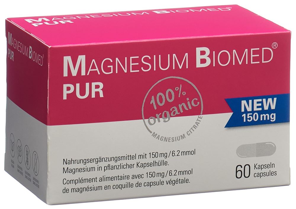 Magnesium Biomed PUR Kaps 150 mg 60 Stk