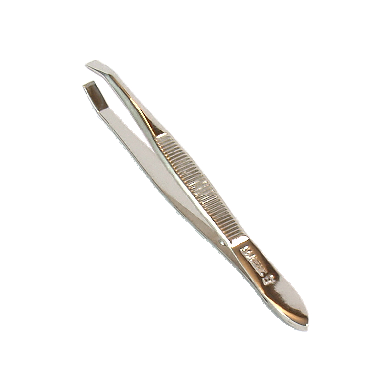 Malteser Pinzette Nickel schmal gebogen 8cm No 10