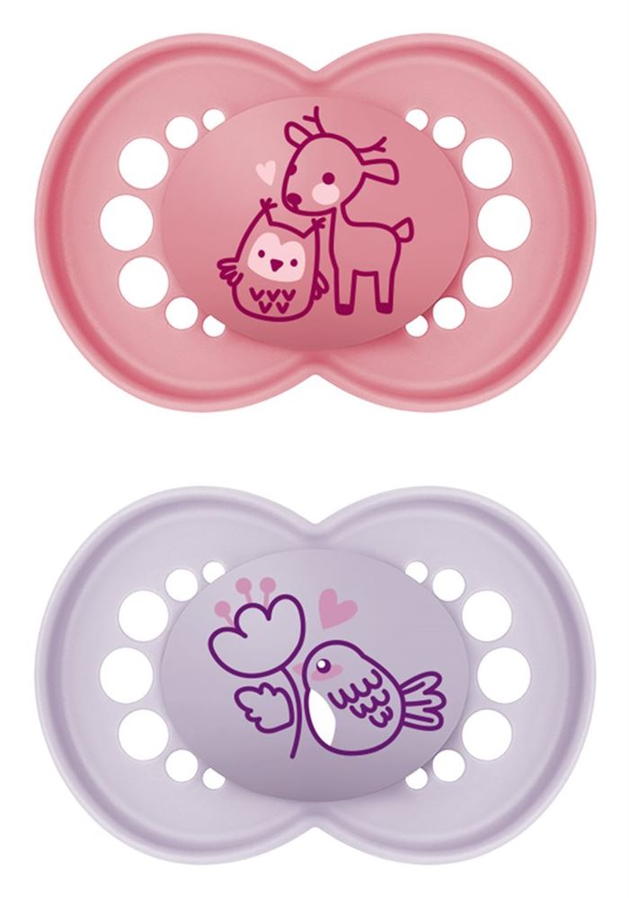 MAM Original Nuggi Silikon 6-16 Monate Girl 2 Stk