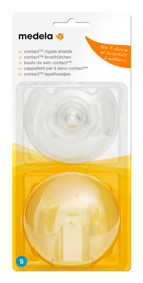 Medela Contact Brusthütchen S 16mm mit Box 1 Paar