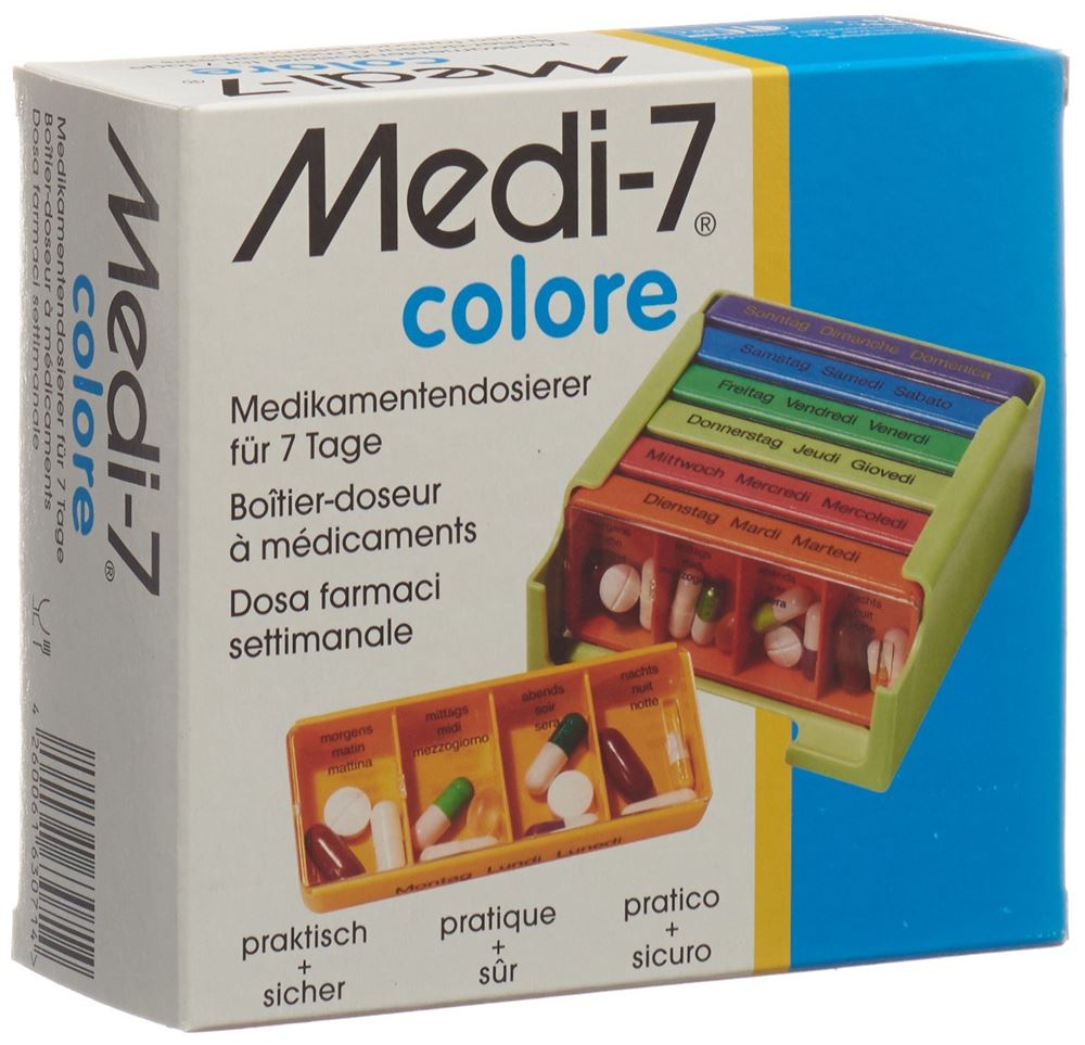 Medi-7 Medikamentendosierer 7 Tage deutsch/französisch/italienisch colore
