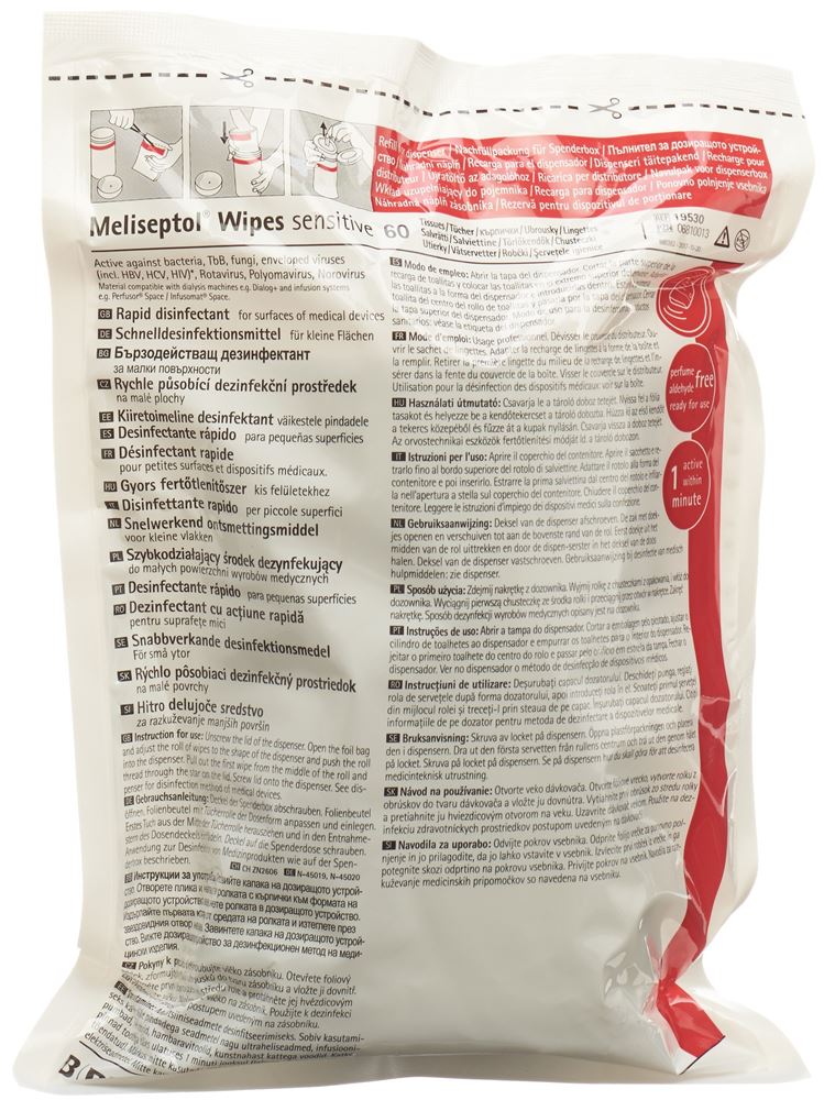 Meliseptol Wipes sensitive Nachfüllpack