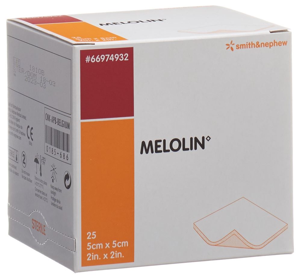 Melolin Wundkompressen 5x5cm steril Btl 25 Stk
