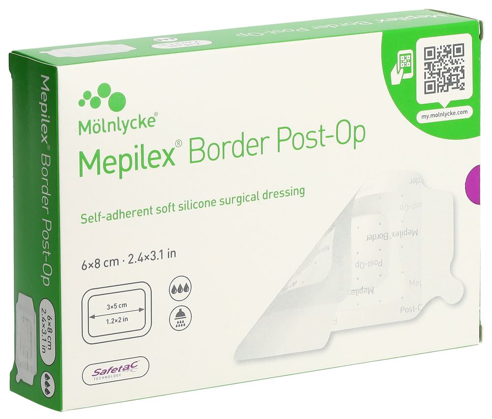 Mepilex Border Post OP 6x8cm 10 Stk