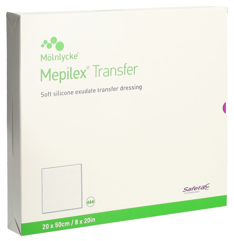 Mepilex Transfer Safetac Wundauflage 20x50cm Silikon 4 Stk